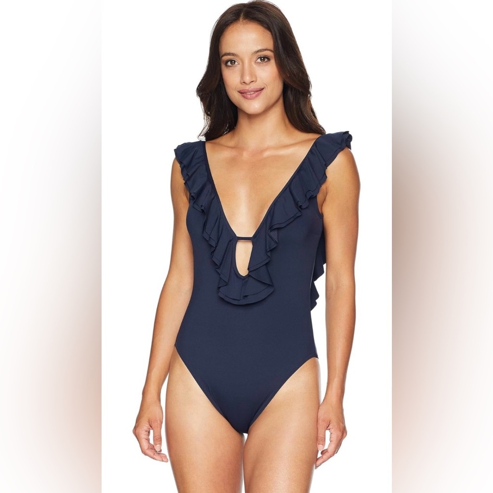 NWT Michael Kors Ruffled One Piece Swimsuit